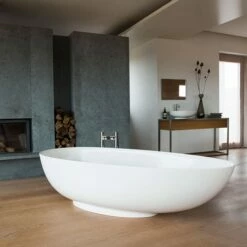 Clearwater Teardrop ClearStone Freestanding Bath - 1690 & 1910 X 820mm -Drench Store clearwater teardrop clearstone freestand bath