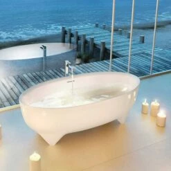 Clearwater Vigore Natural Stone Freestanding Bath - 1700 X 760mm 10 Clearwater Vigore Natural Stone Freestanding Bath - 1700 X 760mm -Drench Store clearwater vigore natural stone bath 1700x750mm