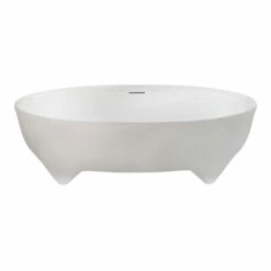 Clearwater Vigore Natural Stone Freestanding Bath - 1700 X 760mm 11 Clearwater Vigore Natural Stone Freestanding Bath - 1700 X 760mm -Drench Store clearwater vigore natural stone bath with overflow