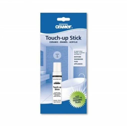 Cramer Professional Touch Up Stick To Repair Minor Damange, Scratches & Blemishes On Baths, Basins & Tiles - Alpine White 8 Cramer Professional Touch Up Stick To Repair Minor Damange, Scratches & Blemishes On Baths, Basins & Tiles - Alpine White -Drench Store cramer professional touch up stick