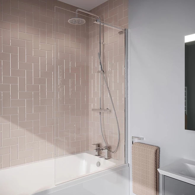 Crosswater Clear 6 Easy Clean Fixed Single Panel Bath Screen - 1500 X 900mm 3 Crosswater Clear 6 Easy Clean Fixed Single Panel Bath Screen - 1500 X 900mm