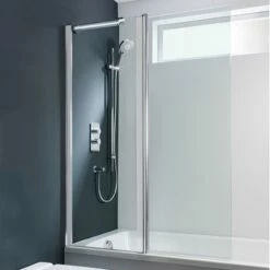 Crosswater Design Double Outward Opening Bath Screen -Drench Store crosswater design outward opening bath screen