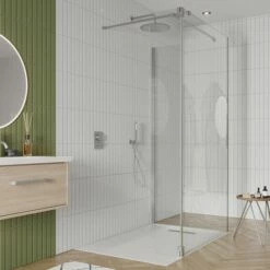 Crosswater Gallery 8 Walk In Shower Enclosure 8mm Panels With Multiple Configurations - Brushed Stainless Steel -Drench Store crosswater gallery 10 brushed steel corner with hinged deflector