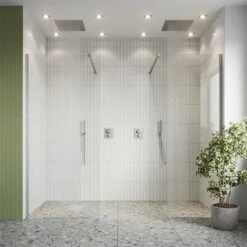 Crosswater Gallery 8 Walk In Shower Enclosure 8mm Panels With Multiple Configurations - Brushed Stainless Steel -Drench Store crosswater gallery 10 brushed steel recess with double panel 2