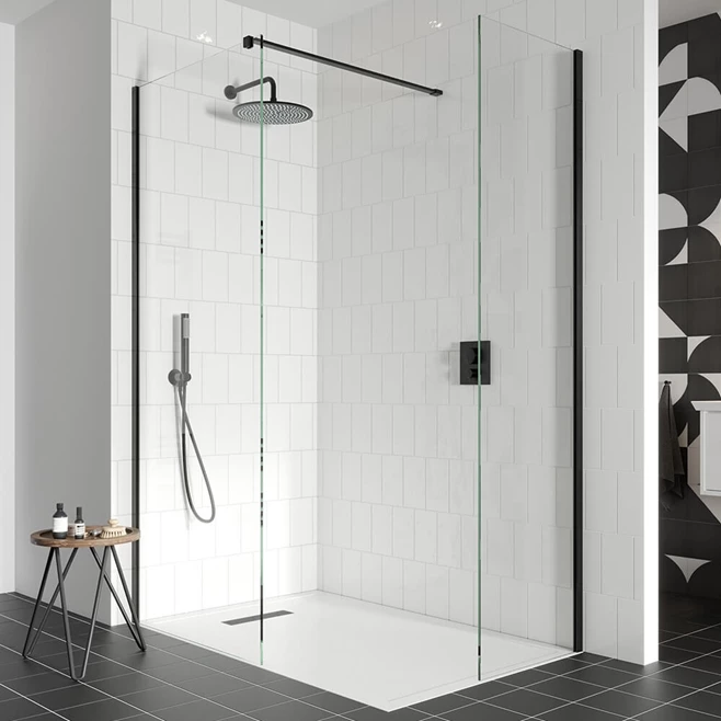 Crosswater Gallery 10 Walk In Shower Enclosure 10mm Panels With Multiple Configurations - Matt Black 5 Crosswater Gallery 10 Walk In Shower Enclosure 10mm Panels With Multiple Configurations - Matt Black - Image 3