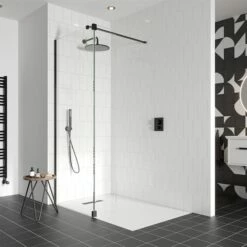 Crosswater Gallery 10 Walk In Shower Enclosure 10mm Panels With Multiple Configurations - Matt Black 15 Crosswater Gallery 10 Walk In Shower Enclosure 10mm Panels With Multiple Configurations - Matt Black -Drench Store crosswater gallery 10 matt black open ended with fixed deflector 2 1