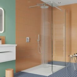Crosswater Gallery 8 Walk In Shower Enclosure 8mm Panels With Multiple Configurations - Polished Stainless Steel -Drench Store crosswater gallery 10 polished steel corner with fixed deflector