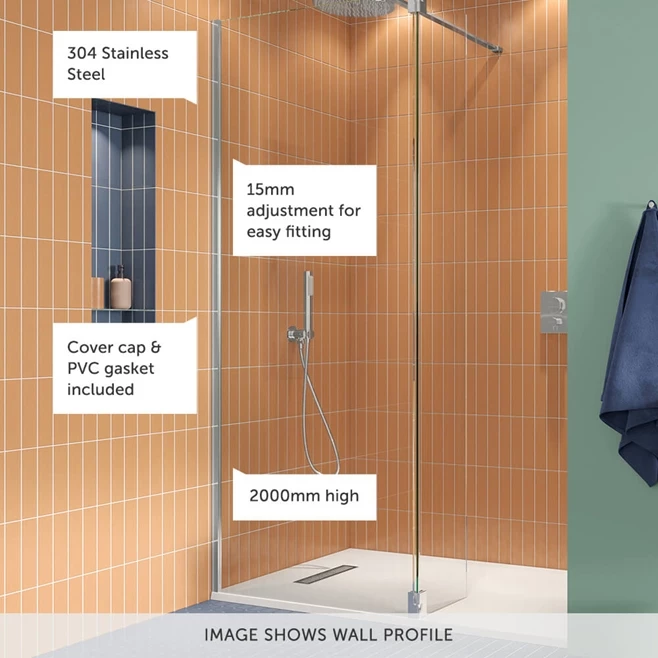 Crosswater Gallery 10 Walk In Shower Enclosure 10mm Panels With Multiple Configurations - Polished Stainless Steel 12 Crosswater Gallery 10 Walk In Shower Enclosure 10mm Panels With Multiple Configurations - Polished Stainless Steel - Image 10