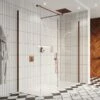 Crosswater Gallery 10 Walk In Shower Enclosure 10mm Panels With Multiple Configurations - Brushed Bronze