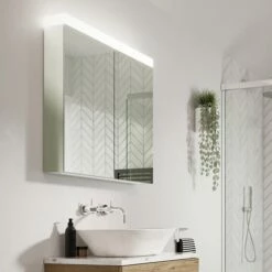 Crosswater Image Illuminated Mirror Cabinet With Shaver Socket & Colour Change LED's - 500, 700 & 900mm 14 Crosswater Image Illuminated Mirror Cabinet With Shaver Socket & Colour Change LED's - 500, 700 & 900mm -Drench Store crosswater image illuminated cabinet room set