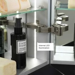 Crosswater Image Illuminated Mirror Cabinet With Shaver Socket & Colour Change LED's - 500, 700 & 900mm 18 Crosswater Image Illuminated Mirror Cabinet With Shaver Socket & Colour Change LED's - 500, 700 & 900mm -Drench Store crosswater image mirrored cabinet internal light