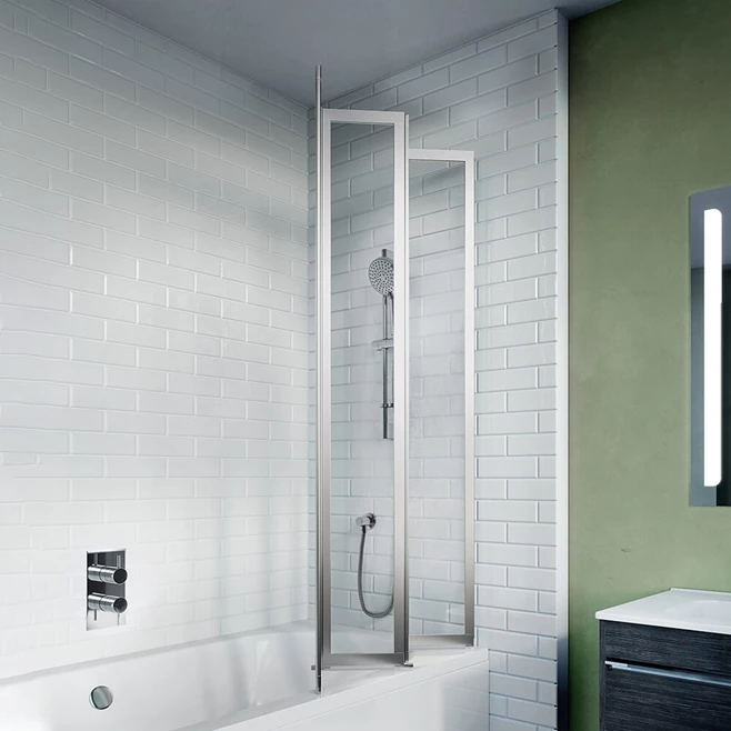 Crosswater Kai 6 Easy Clean Four Panel Fully Folding Bath Screen - 1502 X 800mm 4 Crosswater Kai 6 Easy Clean Four Panel Fully Folding Bath Screen - 1502 X 800mm - Image 2
