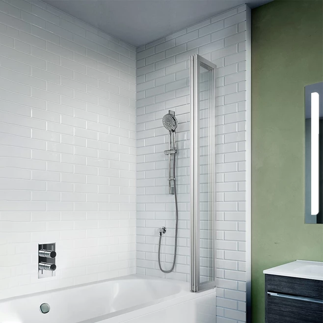 Crosswater Kai 6 Easy Clean Four Panel Fully Folding Bath Screen - 1502 X 800mm 5 Crosswater Kai 6 Easy Clean Four Panel Fully Folding Bath Screen - 1502 X 800mm - Image 3