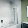 Crosswater Kai 6 6mm Easy Clean Single Hinged Bath Screen - 1380 X 650mm
