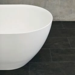 Crosswater MPRO Freestanding Bath -Drench Store crosswater mpro freestanding petite bath gloss white detail 2