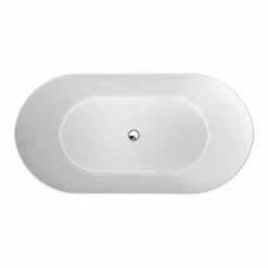 Crosswater MPRO Freestanding Bath -Drench Store crosswater mpro freestanding petite bath gloss white top view