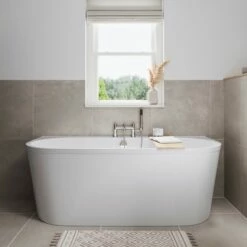 Crosswater Serene Back To Wall Bath - 1700x750mm -Drench Store crosswater serene back to wall bath room set