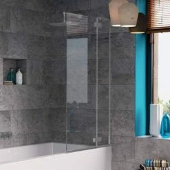 Crosswater Svelte 8mm Easy Clean Single Bath Screen - 1500 X 900mm 8 Crosswater Svelte 8mm Easy Clean Single Bath Screen - 1500 X 900mm -Drench Store crosswater svelte 8mm single bath screen
