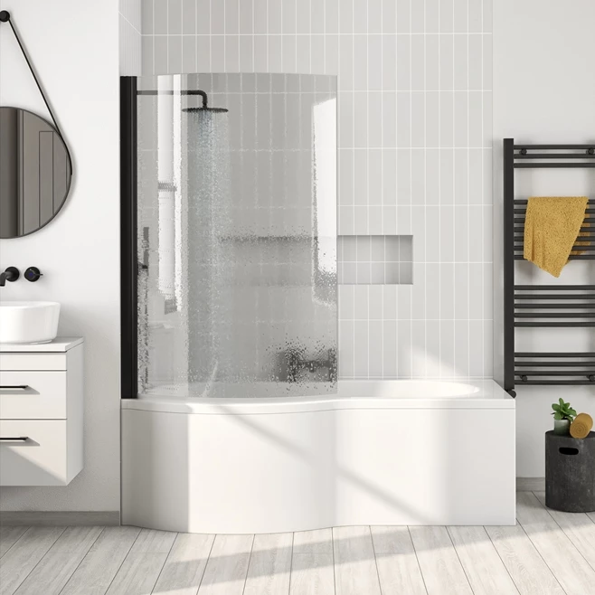 Drench P Shaped ArmourCast Reinforced Shower Bath With Front Panel And Shower Screen - 1700mm 9 Drench P Shaped ArmourCast Reinforced Shower Bath With Front Panel And Shower Screen - 1700mm - Image 7