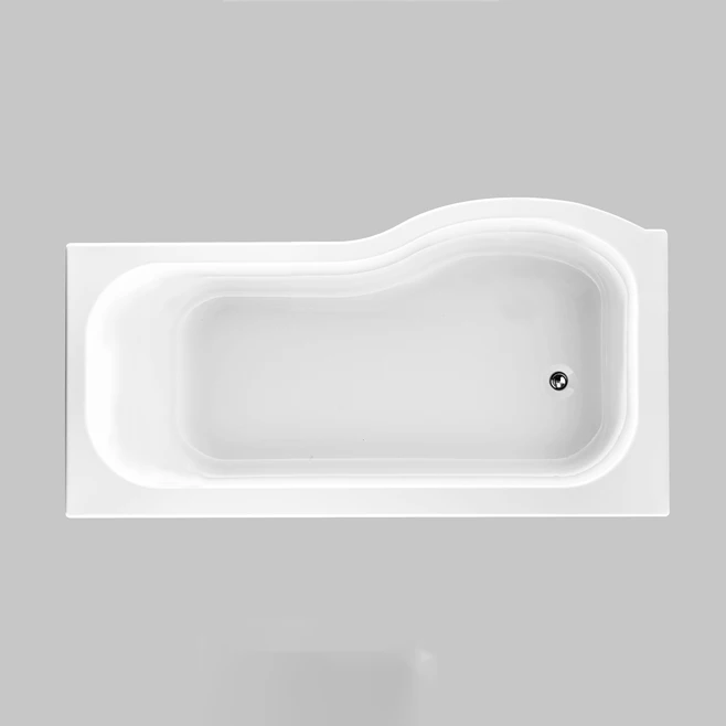 Drench P Shaped Shower Bath & Optional Panel - 1700mm 3 Drench P Shaped Shower Bath & Optional Panel - 1700mm