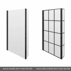 Drench L Shaped ArmourCast Reinforced Shower Bath With Panel And Shower Screen - 1700mm -Drench Store drench black bath screens banner