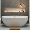 Ellie Acrylic White Freestanding Bath - 1685 X 804mm -Drench Store drench ellie freestanding bath lifestyle 2