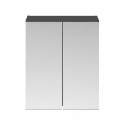 Emily 600mm Mirror Cabinet -Drench Store drench emily 600 mirror cabinet gloss grey cutout