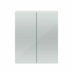 Emily 600mm Mirror Cabinet -Drench Store drench emily 600 mirror cabinet gloss grey mist cutout