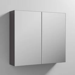 Emily 800mm Mirror Cabinet -Drench Store drench emily 800 mirror cabinet gloss grey