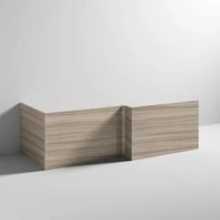Emily 1700mm L-Shaped Square Front Bath Panel -Drench Store drench emily front bath panel driftwood cutout