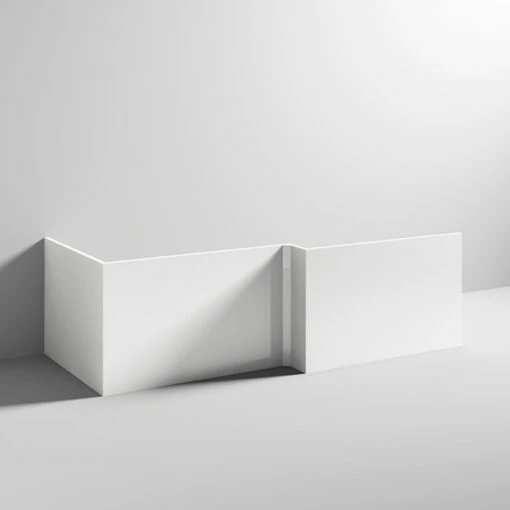 Emily 1700mm L-Shaped Square Front Bath Panel -Drench Store drench emily front bath panel gloss white cutout