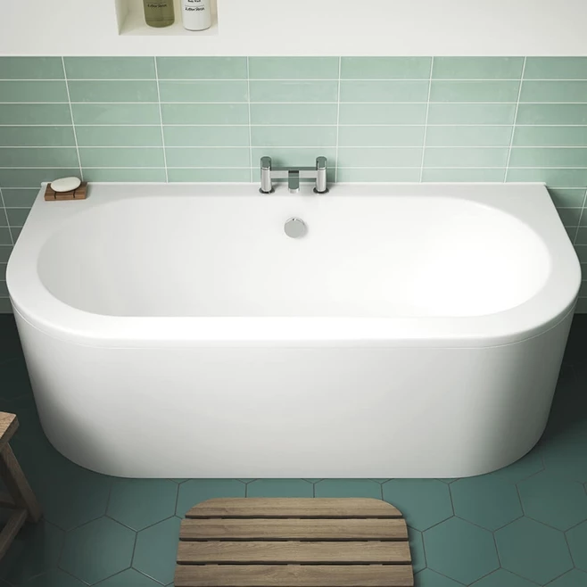 Marina Back To Wall Bath & Panel - 1700 X 750mm 4 Marina Back To Wall Bath & Panel - 1700 X 750mm - Image 2