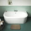 Marina Back To Wall Bath & Panel - 1700 X 750mm -Drench Store drench marina back to wall bath lifestyle2