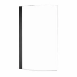 Drench Curved Matt Black Hinged P-Bath Screen - 1433 X 715mm 8 Drench Curved Matt Black Hinged P-Bath Screen - 1433 X 715mm -Drench Store drench matt black p shape bath screen cutout