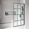 Vellamo City 6mm Matt Black Framed Hinged Bath Screen - 1430 X 785mm 2 Vellamo City 6mm Matt Black Framed Hinged Bath Screen - 1430 X 785mm -Drench Store drench noir black crittal bath screen lifestyle