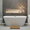 Sebastian Acrylic White Freestanding Bath - 1500 X 700mm -Drench Store drench sebastian freestanding bath lifestyle