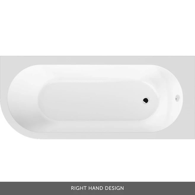 Drench J Shaped Single Ended Corner Bath & Bath Panel - 1700 X 720mm 8 Drench J Shaped Single Ended Corner Bath & Bath Panel - 1700 X 720mm - Image 6