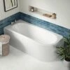 Drench J Shaped Single Ended Corner Bath & Bath Panel - 1700 X 720mm -Drench Store drench single ended j shape left bath lifestyle