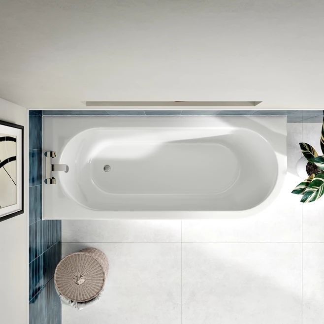 Drench J Shaped Single Ended Corner Bath & Bath Panel - 1700 X 720mm 4 Drench J Shaped Single Ended Corner Bath & Bath Panel - 1700 X 720mm - Image 2