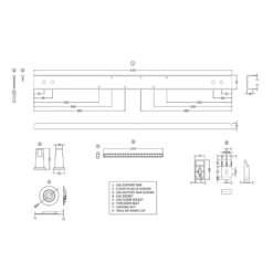 Drench Straight Double Ended Bath - Square -Drench Store drench straight double bath 1700 700 drawing3 2