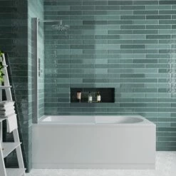 Drench Straight Single Ended Curved Bath & Shower Screen