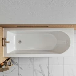 Drench Straight Single Ended Bath - Curved -Drench Store drench straight single ended curved 1700x700 lifestyle 2