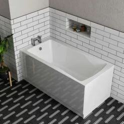 Drench Straight Single Ended Bath - Square