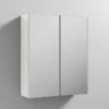 Emily 600mm Mirror Cabinet -Drench Store emily 600 mirrored cabinet brown gloss white lifestyle