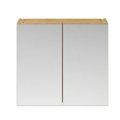 Emily 800mm Mirror Cabinet -Drench Store emily 800 mirrored cabinet natural oak cutout