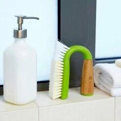 Full Circle Grunge Buster Grout & Tile Brush - Green -Drench Store full circle grout tile brush green freestanding