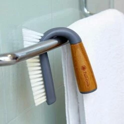 Full Circle Grunge Buster Grout & Tile Brush - Grey -Drench Store full circle grunge buster iron shaped brush grey