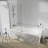 Harbour AcquaShield Acqua Arm 6mm Single Panel Bath Screen - 1500 X 800 Mm -Drench Store harbour acqua arm 6mm single panel 1500x800 mm