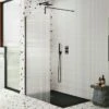 Harbour Contour 8mm Fluted Matt Black Glass Screen For Walk In Shower & Wetrooms 1 Harbour Contour 8mm Fluted Matt Black Glass Screen For Walk In Shower & Wetrooms -Drench Store harbour fluted m black walk in screen 900 lifestyle