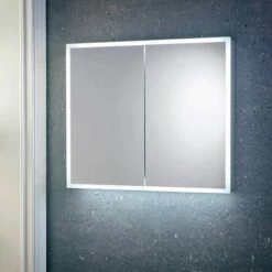 Harbour Glow LED Mirrored Cabinet With Demister Pad & Shaver Socket - 600 X 700mm